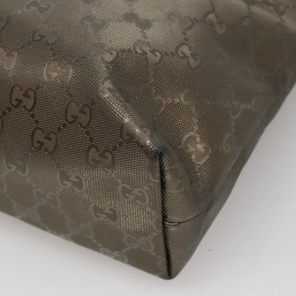 GUCCI GG implementation Tote Bag Khaki 211138 Auth KD120