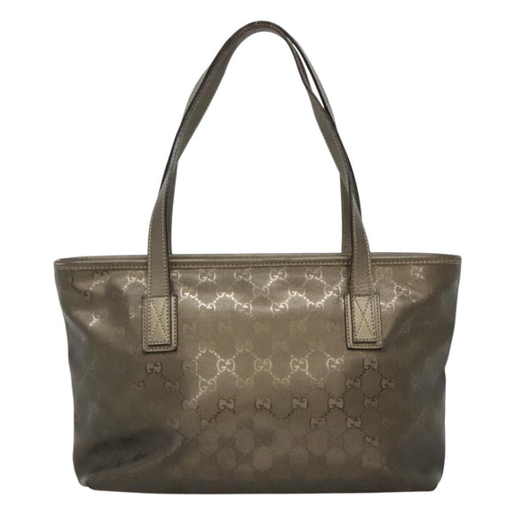 GUCCI GG implementation Tote Bag Khaki 211138 Auth KD120