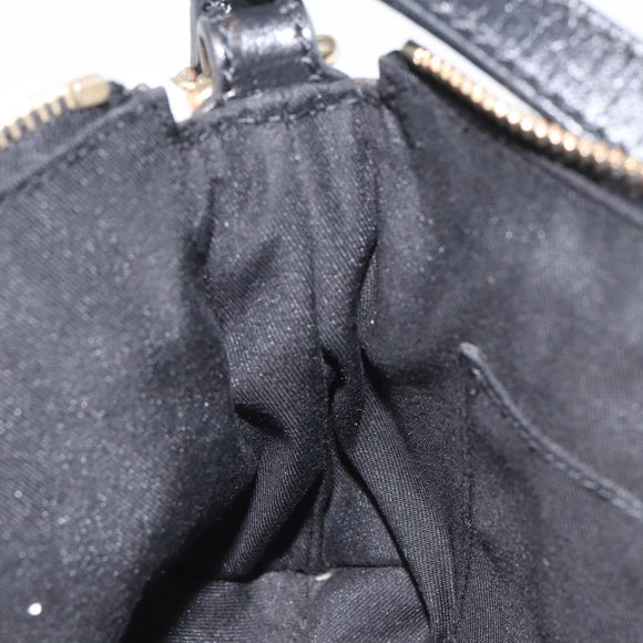 GUCCI GG Canvas Sherry Line Accessory Pouch Black Khaki 145970 Auth KD125V