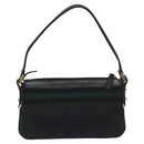 GUCCI GG Canvas Sherry Line Accessory Pouch Black Khaki 145970 Auth KD125V-2