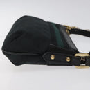 GUCCI GG Canvas Sherry Line Accessory Pouch Black Khaki 145970 Auth KD125V-3