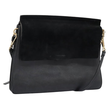 Chloe Fay Shoulder Bag Suede Leather Black Auth KD130