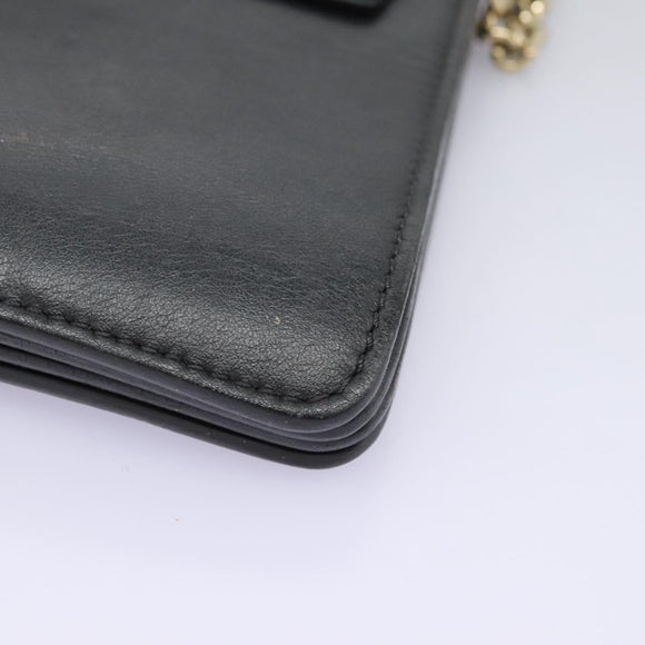 Chloe Fay Shoulder Bag Suede Leather Black Auth KD130