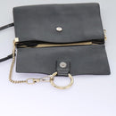 Chloe Fay Shoulder Bag Suede Leather Black Auth KD130-10