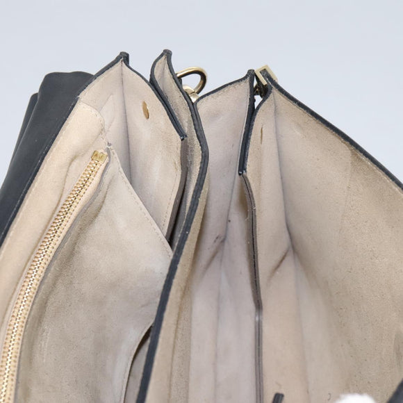 Chloe Fay Shoulder Bag Suede Leather Black Auth KD130