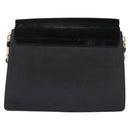 Chloe Fay Shoulder Bag Suede Leather Black Auth KD130-2