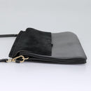Chloe Fay Shoulder Bag Suede Leather Black Auth KD130-4