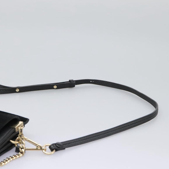 Chloe Fay Shoulder Bag Suede Leather Black Auth KD130