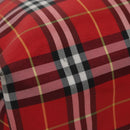 BURBERRY Nova Check Tote Bag Nylon Red Silver Auth KD137-10