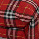 BURBERRY Nova Check Tote Bag Nylon Red Silver Auth KD137-11