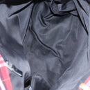 BURBERRY Nova Check Tote Bag Nylon Red Silver Auth KD137-16