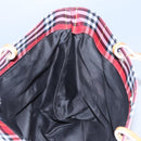 BURBERRY Nova Check Tote Bag Nylon Red Silver Auth KD137-17
