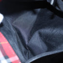 BURBERRY Nova Check Tote Bag Nylon Red Silver Auth KD137-20