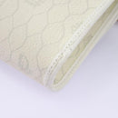 Christian Dior Honeycomb Canvas Chain Shoulder Bag PVC Leather White Auth KD140-17