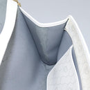 Christian Dior Honeycomb Canvas Chain Shoulder Bag PVC Leather White Auth KD140-23