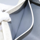 Christian Dior Honeycomb Canvas Chain Shoulder Bag PVC Leather White Auth KD140-25