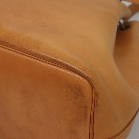 LOUIS VUITTON Nomad leather Petit Noe Shoulder Bag Beige M85003 LV Auth KD147