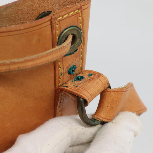 LOUIS VUITTON Nomad leather Petit Noe Shoulder Bag Beige M85003 LV Auth KD147