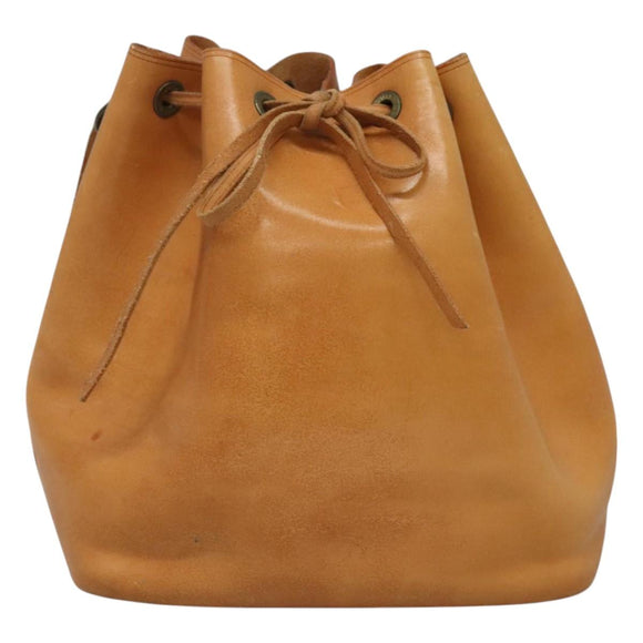 LOUIS VUITTON Nomad leather Petit Noe Shoulder Bag Beige M85003 LV Auth KD147