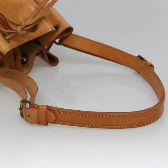LOUIS VUITTON Nomad leather Petit Noe Shoulder Bag Beige M85003 LV Auth KD147