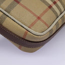 Burberrys Nova Check Shoulder Bag PVC Leather Beige Auth KD166-16