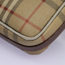 Burberrys Nova Check Shoulder Bag PVC Leather Beige Auth KD166-17