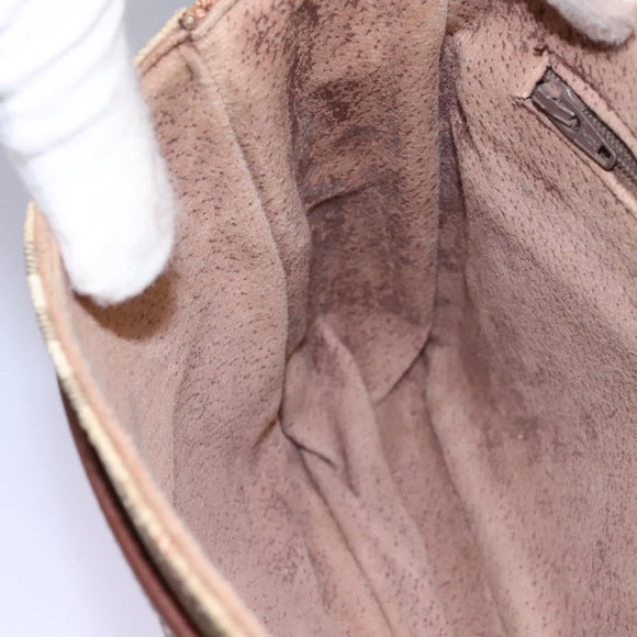 Burberrys Nova Check Shoulder Bag PVC Leather Beige Auth KD166