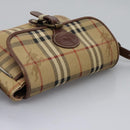 Burberrys Nova Check Shoulder Bag PVC Leather Beige Auth KD166-6