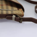 Burberrys Nova Check Shoulder Bag PVC Leather Beige Auth KD166-8