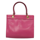 CELINE Hand Bag Leather 2way Gold Pink Auth KD168-13