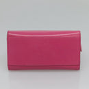 CELINE Hand Bag Leather 2way Gold Pink Auth KD168-5