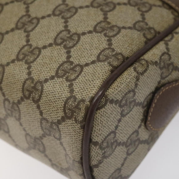 GUCCI GG Supreme Web Sherry Line Bag PVC Beige Gold 001 56 6472 4023 Auth KD170