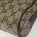 GUCCI GG Supreme Web Sherry Line Bag PVC Beige Gold 001 56 6472 4023 Auth KD170-16