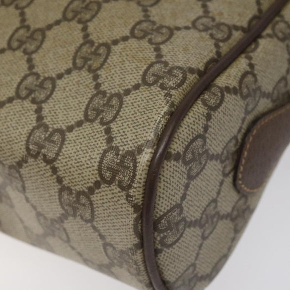 GUCCI GG Supreme Web Sherry Line Bag PVC Beige Gold 001 56 6472 4023 Auth KD170