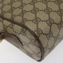 GUCCI GG Supreme Web Sherry Line Bag PVC Beige Gold 001 56 6472 4023 Auth KD170-17