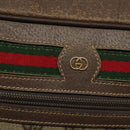 GUCCI GG Supreme Web Sherry Line Bag PVC Beige Gold 001 56 6472 4023 Auth KD170-18