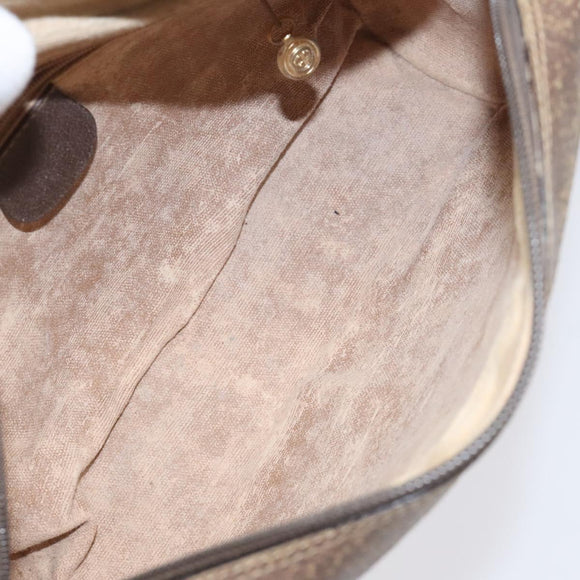 GUCCI GG Supreme Web Sherry Line Bag PVC Beige Gold 001 56 6472 4023 Auth KD170