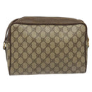 GUCCI GG Supreme Web Sherry Line Bag PVC Beige Gold 001 56 6472 4023 Auth KD170-2