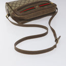 GUCCI GG Supreme Web Sherry Line Bag PVC Beige Gold 001 56 6472 4023 Auth KD170-7