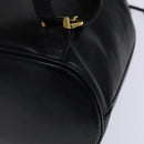 Salvatore Ferragamo Backpack Leather Black Gold Auth KD177-18