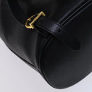 Salvatore Ferragamo Backpack Leather Black Gold Auth KD177-9