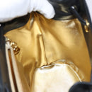 Salvatore Ferragamo Backpack Leather Black Gold Auth KD177-21