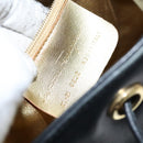 Salvatore Ferragamo Backpack Leather Black Gold Auth KD177-12