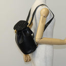 Salvatore Ferragamo Backpack Leather Black Gold Auth KD177-23