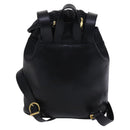 Salvatore Ferragamo Backpack Leather Black Gold Auth KD177-2
