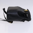 Salvatore Ferragamo Backpack Leather Black Gold Auth KD177-3