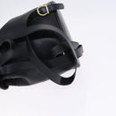 Salvatore Ferragamo Backpack Leather Black Gold Auth KD177-8