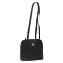 CELINE Shoulder Bag Leather Black Gold Auth KD180-1