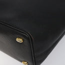 CELINE Shoulder Bag Leather Black Gold Auth KD180-10