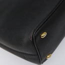CELINE Shoulder Bag Leather Black Gold Auth KD180-11